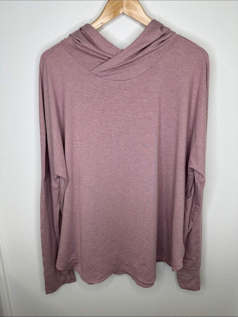 REI 3XL Long Sleeve Light Weight Athletic Hoodie Mauve, Light Purple